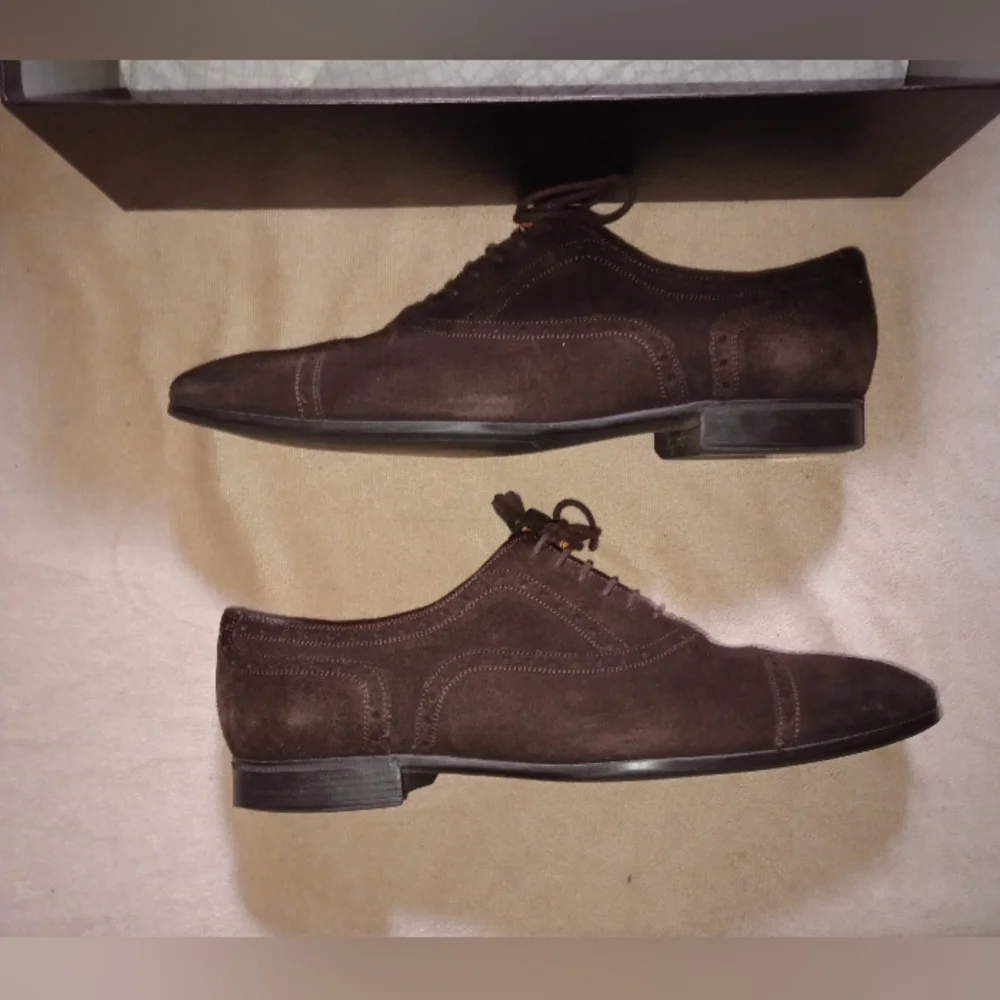 IOB Gucci Bamboo Accent Suede Brogues Men's Size: 9 - Picture 4 of 15